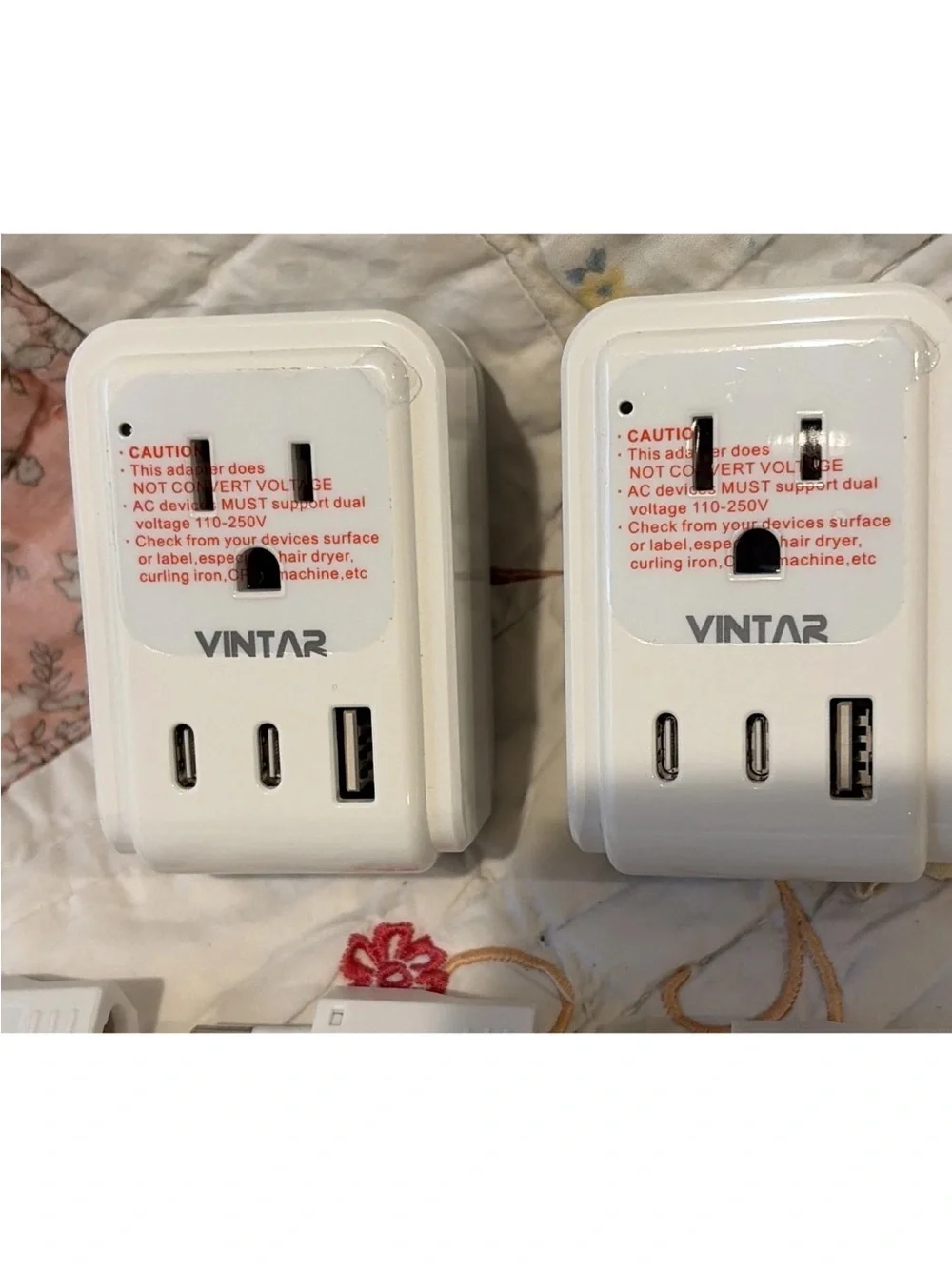 White International USB Travel Charger Adapter with Multiple Plug Converters